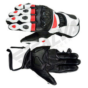 Gants de course en cuir respirant de haute qualité pour la moto, imperméables et offrant une protection UV, pour une utilisation sportive en extérieur - Product Image 2