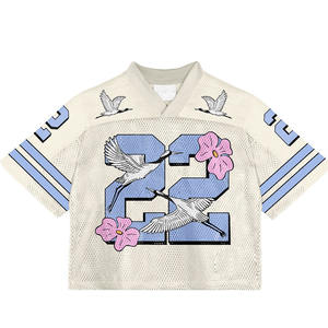 Nouveau maillot de football américain rétro, style vintage, respirant, en maille, vêtements de sport athlétiques, chemise classique pour les entraînements et les matchs. - Product Image 1