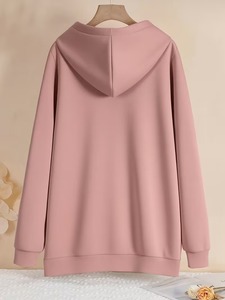 Sudadera con Capucha y Cremallera Unisex de Alta Calidad, 600 Gsm, Color Verde Oliva, Corte Regular, Informal, de Algodón Tejido, para Otoño - Product Image 6