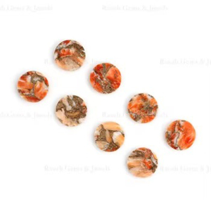 Meilleure Qualité 14mm Forme Pièce Plate Corail Naturel Éponge Cuivre Lisse Pierres Précieuses Libres pour Fabrication de Bijoux Pendentif Boucles d'Oreilles - Product Image 2