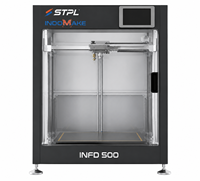 STPL Nueva Impresora 3D Semiautomática con 1 Año de Garantía, Volumen de Impresión 500X500X500mm, Alta Velocidad 250mm/s, Base Calefactada, Filamento PLA, USB