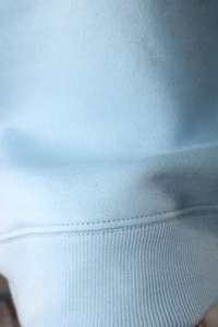 SKY BLUE <b>Mock</b> <b>Neck</b> Sweatshirt 100% WHITE Applique Embroidery wide <b>neck</b> Sweatshirt Finer Threads - Product Image 6