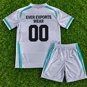 Maillot de football à manches courtes blanc et turquoise sur mesure et short assorti, nouveau design pour les équipes scolaires, les clubs et les ligues de jeunes et d'adultes - Product Image 4