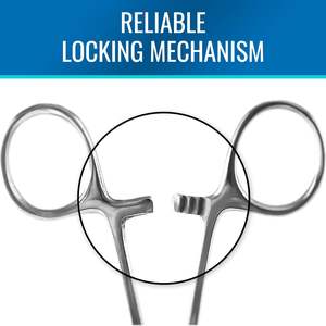 แหนบคีลลี่แบบล็อค รุ่นพรีซิชั่น สีเงิน โค้ง 5.5 นิ้ว ทำจากสแตนเลสสตีล ชุดเครื่องมือแพทย์แบบใช้มือ - Product Image 4