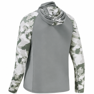 เสื้อตกปลาแบบมีฮู้ดพร้อมหน้ากากปิดหน้าแบบสั่งทำพิเศษ |   เสื้อฮู้ดกันแดดลายพราง - Product Image 4