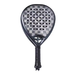 Raqueta de Pádel Profesional Personalizada de Alta Calidad, Raqueta de Pádel de Carbono 18K con Forma de Lágrima y Patrón a Cuadros - Product Image 2