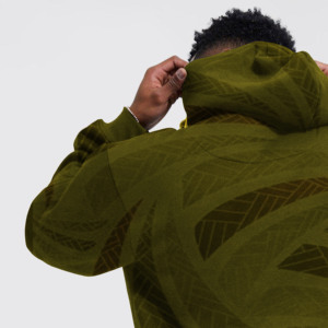 Sweat-shirt à capuche vert olive pour homme, coupe classique, style décontracté, vêtement d'hiver, tissu en molleton 100% coton, poche, écologique - Product Image 1