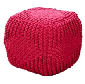 Cotton Knitted Square Pouf Living Room Furniture Home <b>Stool</b> & Ottoman Modern Contemporary home textile - Product Image 2