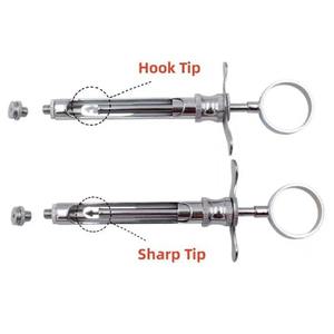 เข็มฉีดยาสแตนเลสสำหรับทันตกรรม 1 ชิ้น พร้อมหัวดูด/ปลายแหลม สำหรับฉีดยาชาและดูดของเหลว เครื่องมือสำหรับทันตแพทย์ - Product Image 2