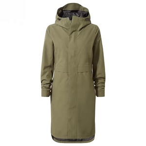 Chaqueta de Invierno Impermeable para Mujer, con Cierre, Capucha y Relleno, Abrigo Largo Transpirable de Poliéster, Resistente al Viento - Product Image 1