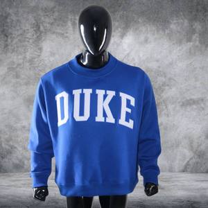 Sweat-shirt à col rond bleu Duke pour homme, coupe classique, en molleton, imprimé lettres, décontracté, pour l'automne - Product Image 3