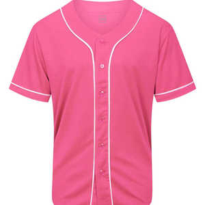 เสื้อเบสบอลโพลีเอสเตอร์ 100% สำหรับผู้ใหญ่ เสื้อเจอร์ซีย์แบบกำหนดเอง สีพื้น สำหรับทีมกีฬาเบสบอล - Product Image 2
