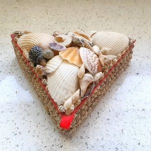 Caja de regalo de San Valentín, funda de conchas marinas, terciopelo rojo, tamaños personalizados, carcasas aleatorias hechas a mano - Product Image 6