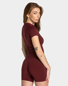 Camiseta Informal Negra para Mujer, Corte Ajustado, Cuello Redondo, Manga Corta, Elegante y Versátil, Top de Otoño - Product Image 3