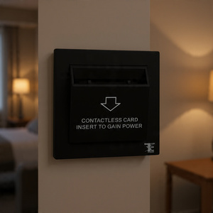 Interrupteur intelligent d'économie d'énergie noir pour hôtels, systèmes de contrôle électronique de l'énergie pour hôtels, complexes hôteliers et gîtes - Product Image 1