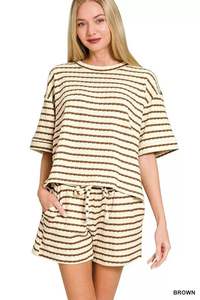 Fashionable Women's Winter <b>2</b> <b>Piece</b> <b>Set</b> Plaid Pattern Polyester/Cotton Stylish Shorts Top <b>Set</b> with OEM Service Wholesale Price - Product Image 5