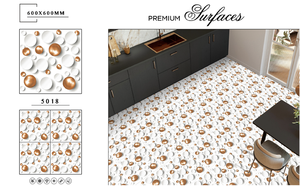 Baldosas de Porcelana para Piso de Diseño Superior, 600x600, 60x60, Acabado Brillante, para Sala de Estar de Lujo, Baldosas de Cerámica con Aspecto de Mármol - Product Image 3