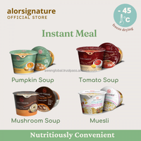 Soupe lyophilisée instantanée HALAL ALOR facile à préparer, tomate, pomme de terre, betterave, oignon, ail, 30g/bol, temps de préparation de 10 minutes, 12