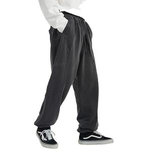 Pantalon de survêtement en éponge française de qualité supérieure, lavé à l'acide, en coton personnalisé avec cordon de serrage, taille haute, pantalon pour hommes - Product Image 1