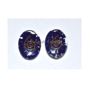 Pierres de poche en agate sculptées avec gravure d'énergie Lapis Lazuli Pierres de mots de poche de guérison - Product Image 3