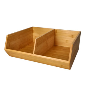 Cestas de Almacenamiento de Cocina de Madera de Acacia de Primera Calidad, Juego de 3 Piezas con Frente Abierto para Patatas, Cebollas y Otros, Organizador de Cestas - Product Image 3