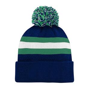 Bonnet en tricot unisexe avec pompon, chaud pour l'hiver, en acrylique, logo personnalisé, OEM, marque privée, fournisseur en gros de couvre-chefs - Product Image 2