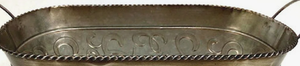 Seau à boissons ovale vintage en métal gaufré, bronze antique, avec poignées en fil métallique, idéal pour la restauration et les fêtes - Product Image 6