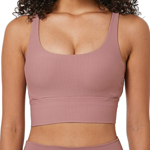 Soutien-gorge de sport pour femmes, vente en gros, personnalisé, tendance, sexy, fitness, double couche, ajusté, en nylon doux, séchage rapide, best-seller - Product Image 1