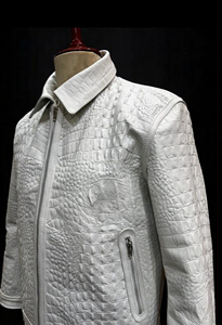 Chaqueta de Cuero de Invierno de Alta Calidad para Hombre, con Logotipo Frontal Personalizado, Impermeable y Cortavientos, Estilo Bomber - Product Image 5