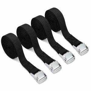 Sangle d'arrimage à boucle à came en polyester de 25 mm, 250 kg, robuste, certifiée CE, marque PROVINA, sans crochet, pour moto, camion, fret, OEM - Product Image 1