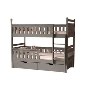 Lits superposés jumeaux pour enfants Lit superposé en bois massif Meubles de chambre à coucher pour enfants Lit double super confortable avec escalier à vendre - Product Image 2