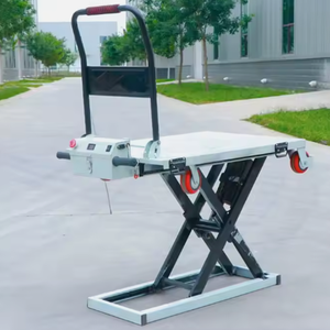 Small multi-functional portable hydraulic lifting platform for warehouse logistics Handcart Flatbed <b>cart</b> - Product Image 6