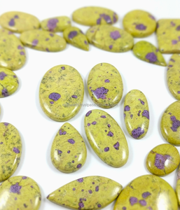 Wholesale Radha Arts Natural Yellow Purple Atlantisite Loose Gemstone Cabochon Healing Pendant 925 Sterling Silver Jewelry - Product Image 1