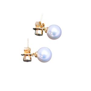 Zhuji Danshui 8-9mm Round S925 <b>Silver</b> Butterfly <b>Earrings</b> Strong Light Fine Flaws Fashion <b>Dangle</b> Wholesale Live Access - Product Image 3