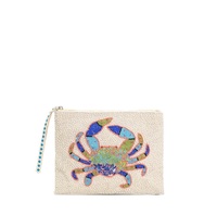 Magnifique porte-monnaie promotionnel personnalisable brodé de perles de rocaille multicolores, fait main, artistique, idéal comme cadeau