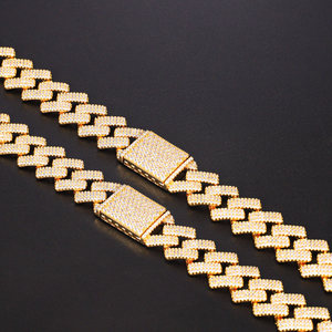 Collier chaîne cubaine Iced Out en argent 925 avec diamants Moissanite, style Hip Hop de luxe - Product Image 4