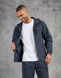 Men's Hooded Windbreaker Hoodie And Short Color Block Full Zip Lightweight Outdoor Running Hiking Sportswear Premium Men Outfit - Product Image 5