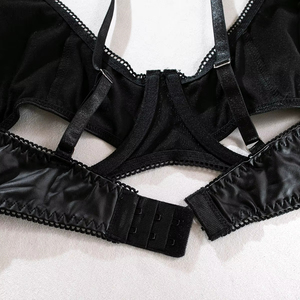 Leather Bra for Wife Gift High Quality Teen Girls Gothic Most Erotic 3-point Leather <b>Sexy</b> Lingerie <b>Set</b> - Product Image 5