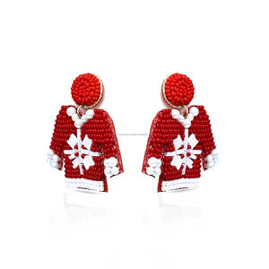 Pendientes de Moda con Cuentas Bordadas, Hechos a Mano en India, Multicolores, Estilo Clásico, para Fiestas y Ocasiones Especiales, para Mujeres y Niñas, Personalizados - Product Image 5