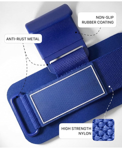 Crochets de musculation (paire) pour soulevés de terre, tractions, rames et épaules – Poignées en nylon anti-déchirure - Product Image 4