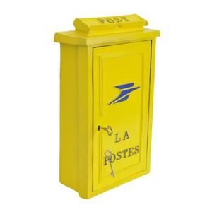 Boîte aux lettres murale jaune, résistante aux intempéries, style rustique, pour maison, jardin, ferme - Product Image 5