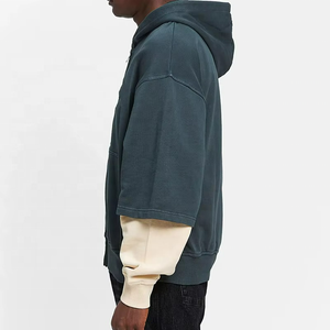 Sudadera con capucha de alta calidad, lisa, oversize, deportiva, con peso, para hombre, estilo motociclista, para Navidad - Product Image 3