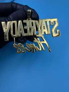 จี้เพชรโมอิสซาไนต์ VVS รูปตัวอักษร ชุบทองคำขาว 925 ประดับเพชรเต็มตัว จี้ฮิปฮอป ผ่านการทดสอบเพชร - Product Image 6