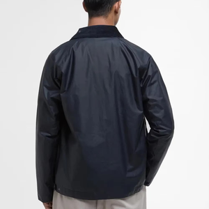 Men's <b>Black</b> Waterproof Canvas Shirt Jacket Turn-down Collar Casual Autumn Wear Polyester Outerwear Regular Fit - Product Image 2
