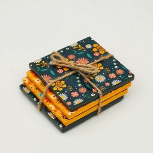 Luxury Handmade MDF Enamel <b>Coaster</b> <b>Set</b> With Elegant Surface Finish For Premium Home Accessories Collection - Product Image 1