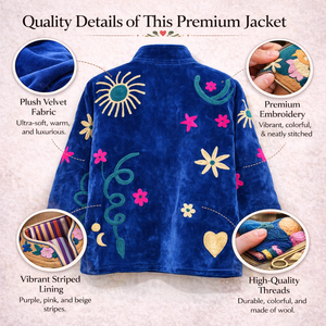 Veste bomber de qualité supérieure brodée à la main pour femmes - Product Image 2