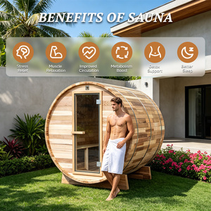 Envío DDP a Santiago y San Antonio: Sauna de Barril de Cedro Rojo al por Mayor |   ETL CE |   Solución Integral para Proyectos de Bienestar - Product Image 2
