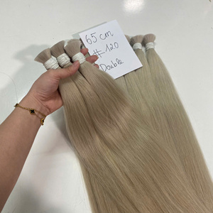 Extensiones lisas de cabello virgen vietnamita a precio de fábrica Color claro Donante crudo hecho de cabello humano - Product Image 1