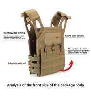 Gilet tactique léger personnalisé en gros, porte-plaques modulaire pour la chasse et l'entraînement en extérieur
