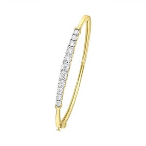 Pulsera de tenis de oro amarillo para mujer con diamantes de corte brillante redondo de 0.41 ct, engaste en canal, estilo clásico - Product Image 3